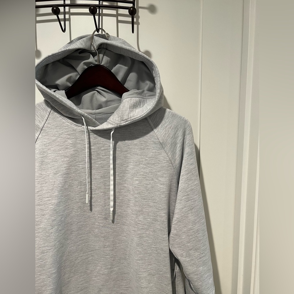 Lululemon City Sweat Pullover Hoodie Heathered Ultra Light Grey- Men’s Large - Picture 3 of 5